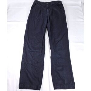 Free People Pleated Pants Cotton Blend Casual Trousers Blue Size 2 High Y2K Boho